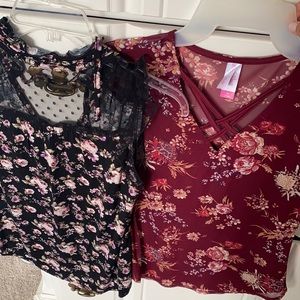 Two Floral Blouses